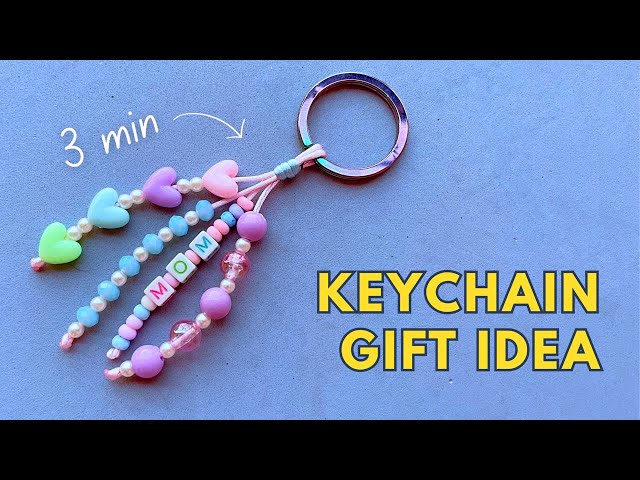 DIY Keychain Gift Idea ❤️ Easy Keychain with Beads and Cords