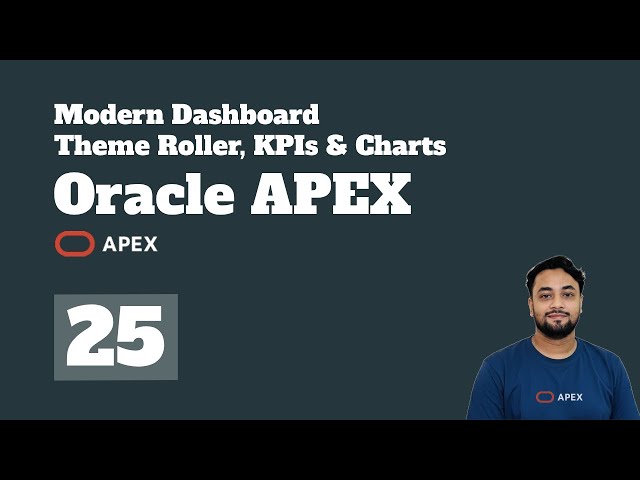 Oracle APEX -  Modern Dashboard | Theme Roller, KPIs & Charts