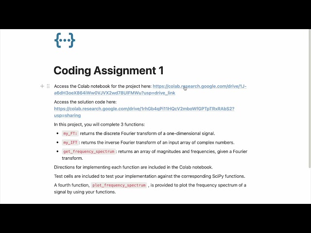 Coding Assignment 1:  Implement Fourier Transform in 1D