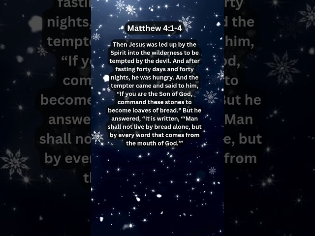 Jesus Saves | Matthew 4:1-4 Daily Bible Verse