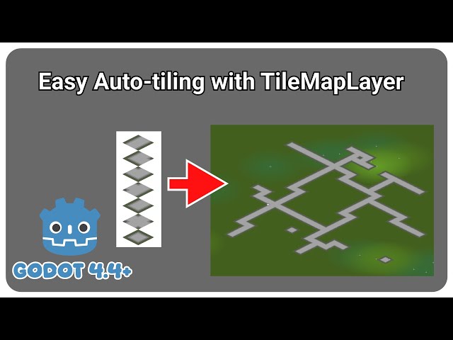 How to use TileMapLayer to make auto-tiling in isometric game | Godot 4.4+