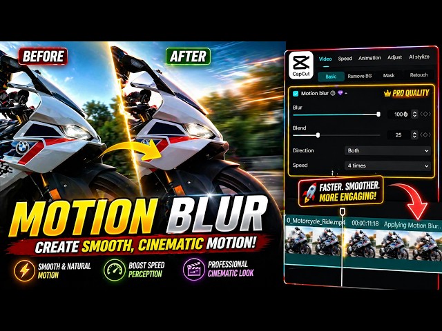 Motion Blur Effect CapCut PC | How to Use Motion Blur in CapCut PC