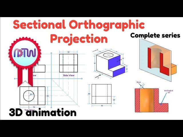 Sectional Orthographic Projections in Engineering Drawing | Complete Guide