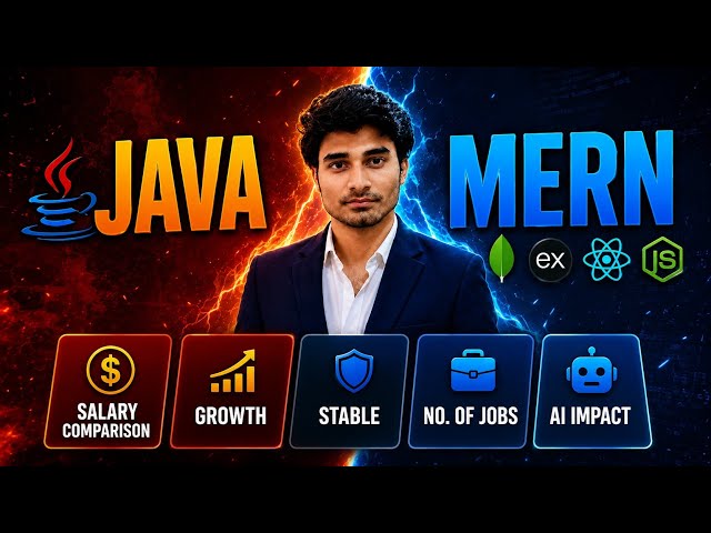 Only this video is enough|Which is best MERN vs Java #mern #java #fullstack #vaibhav #rajak #webdev 