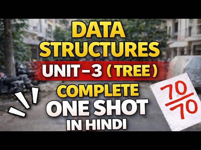 Data Structures Complete One Shot | Unit-3 Trees | RGPV 3rd Sem Exam