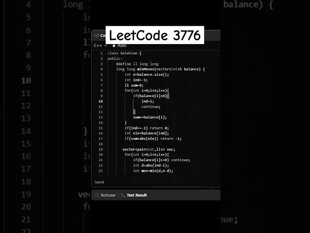 LeetCode 3776. Minimum Moves to Balance Circular Array | Weekly Contest 480 #leetcode #coding #dsa
