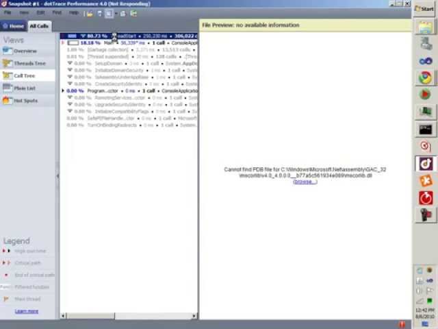 3. DotTrace 4.0: Comparison SpeedTrace 3.4, dotTrace 4.0, AQtime 6.0, Ants 6.0 performance analysis