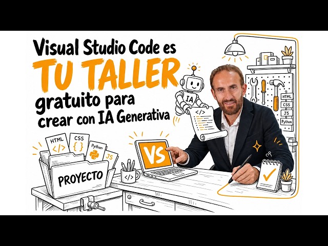 Visual Studio Code para profesores. Tu taller para crear aplicaciones con IA generativa.
