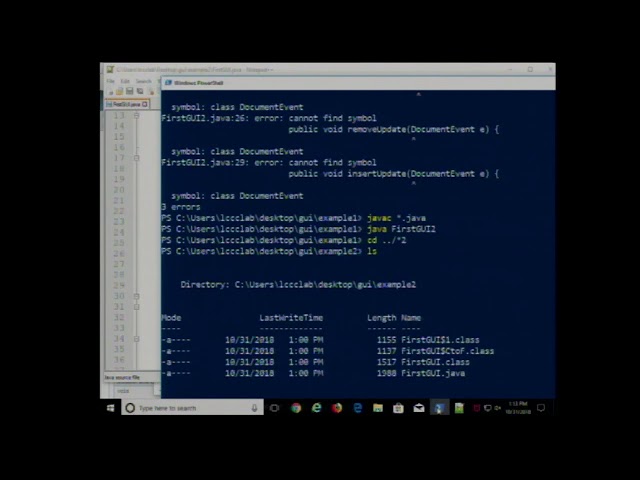 CISS226 - Java - Fall 2018 - Week 11 Lecture 2 - October 31, 2018