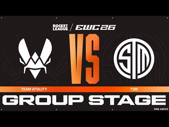 Team Vitality vs TSM | Rocket League at EWC 26 - Group Stage - VOD