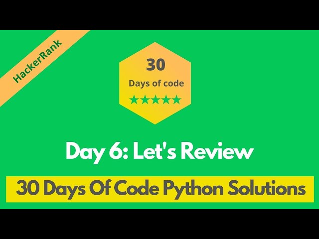 HackerRank Day 6: Let's Review problem solution in Python | 30 Days Of Code problems solutions