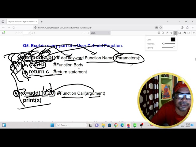 #2 Python course User Define Function Debnath Sir,Durgapur, Mob:9232441317