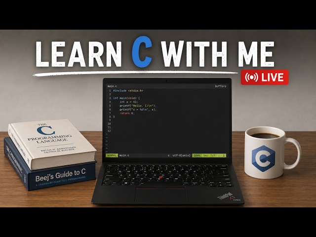 Learn C With Me #02 — C Basics: Variables, Types & Operators | Live