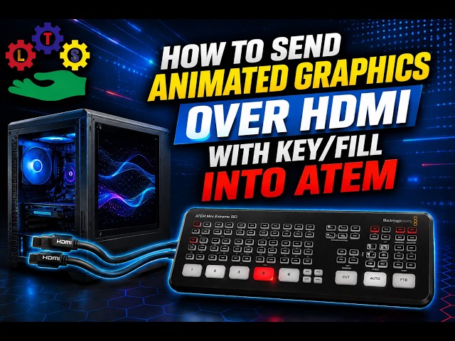 How to get animated graphics into ATEM over HDMI with Key & Fill