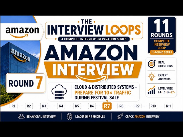 Amazon Interview Loop | Round 7 | Design 10× For Traffic |Cloud & Distributed System(L4, L5, L6, L7)