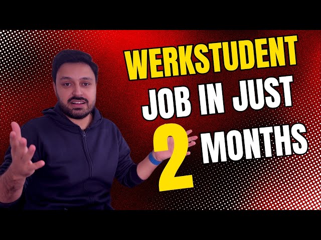 How I got Werkstudent Job in JUST 2 months in Germany