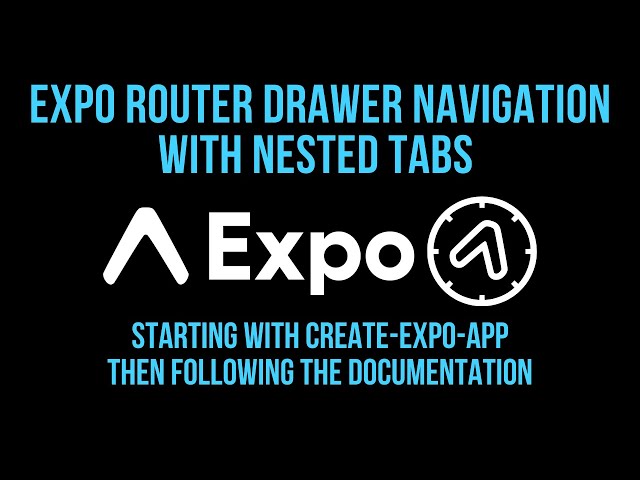 React Native Expo Router Drawer Navigation with Nested Tabs Navigation