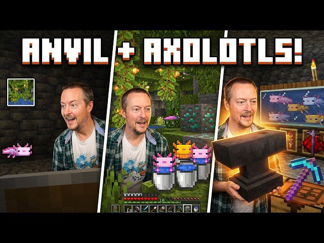 Starting Minecraft Anew 26! Lush Caves, Axolotls, & Anvils!