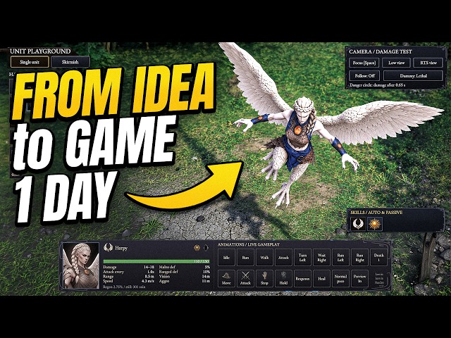 From Idea to Game in ONE Day with AI - Fastest Character Workflow