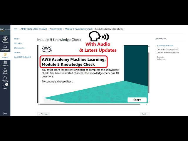 Module 5 Knowledge Check | Introducing Computer Vision (CV) | AWS Academy Machine Learning