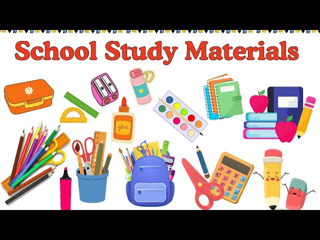 School study materials, School supplies names in english, Stationary names for kids #studymaterial 