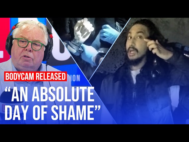 Bodycam shows police handcuff dying student: LBC callers react
