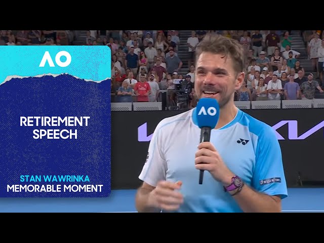 Stan Wawrinka's Final Point and Retirement Speech | Australian Open 2026