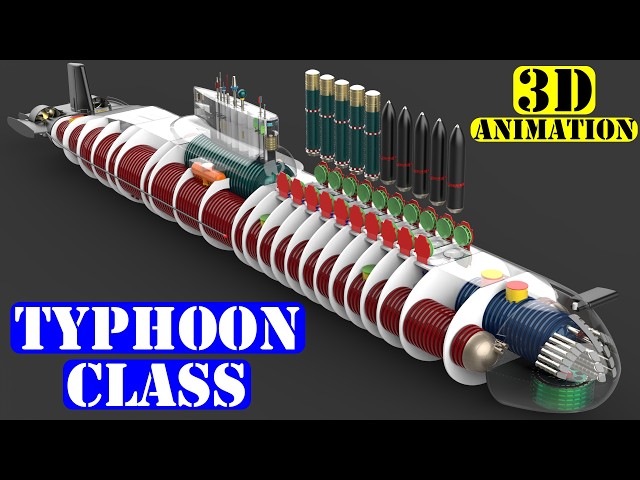 Inside the Typhoon-Class Nuclear Submarine : The World's Largest Submarine | 3D Animation