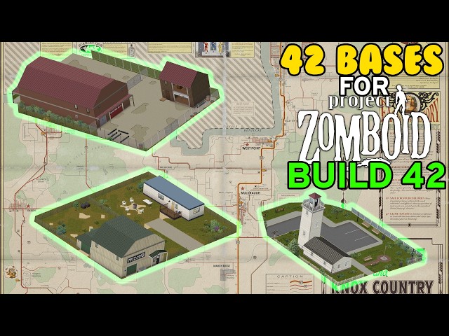 42 BASES For Project Zomboid BUILD 42!