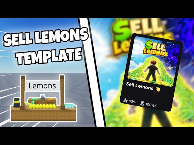 🍋 Sell Lemons Style Roblox Template | Full Source Code