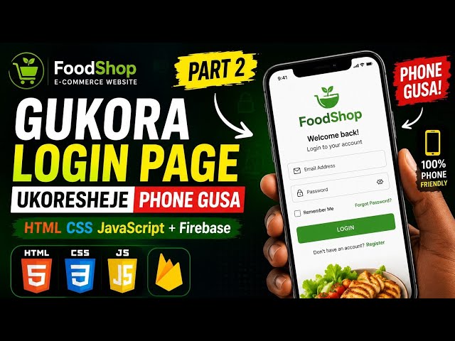 MENYA UKO WAKORA LOGIN PAGE YA WEBSITE Y'UBUCURUZI (PART 2)