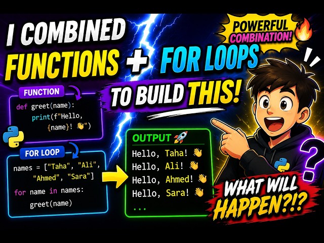 🤯 I Combined Functions and For Loops to Build This!