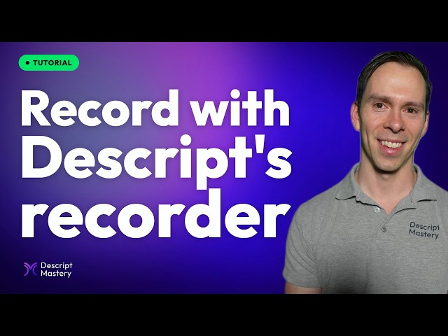 Record Face and Screen With Descript's Built-in Recorder