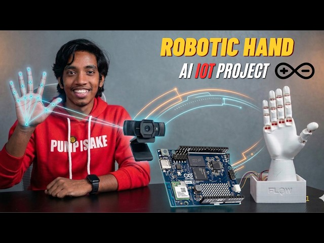 I Built a Robotic Hand Using Arduino UNO Q I AI and IOT project | Telugu Experiments