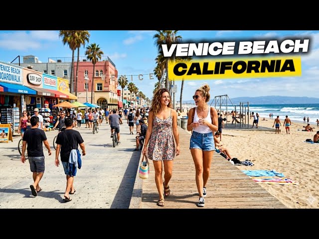 Beautiful Day☀️ Venice Beach Boardwalk on an E-Bike! 🌴 [8K 360]