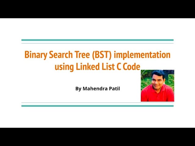 Binary Search Tree Implementation using Linked List C Program #BST #Binary Search Tree