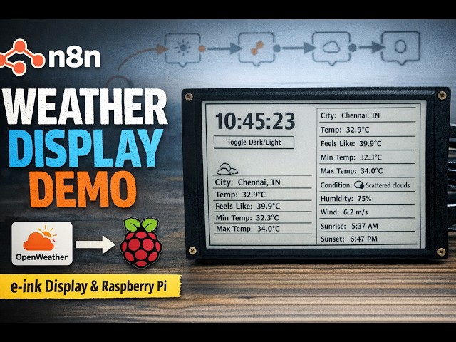 n8n + Raspberry Pi: Weather Display with OpenWeatherMap & E‑Ink