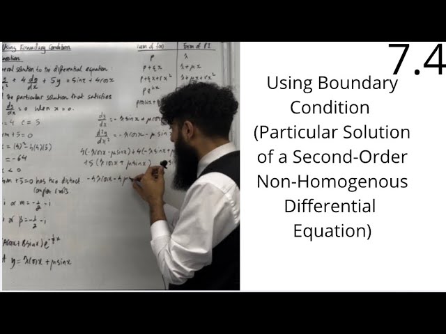 Edexcel A Level Further Maths: 7.4 Using Boundary Condition (Second-Order Non-Homogeneous Diff Eqn)