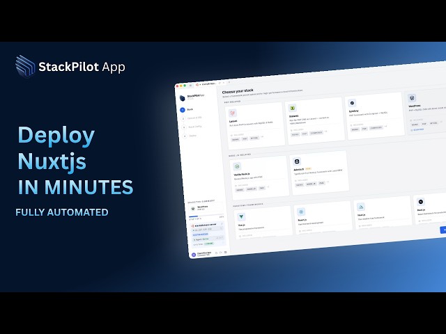 Deploy Nuxt.js in Minutes with StackPilot App