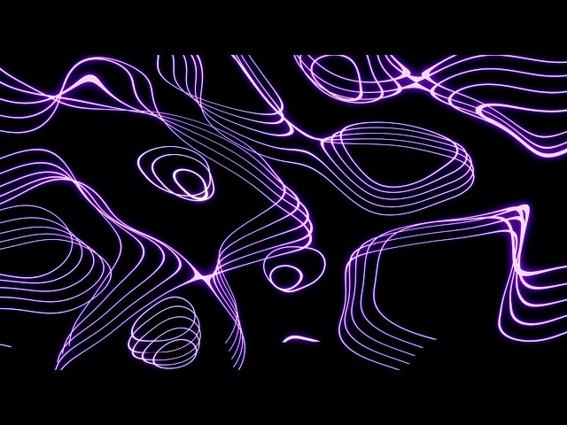 LoopVibe 4K - Flowing Purple Neon Lines in 4K (2 Hours) - (No Audio)