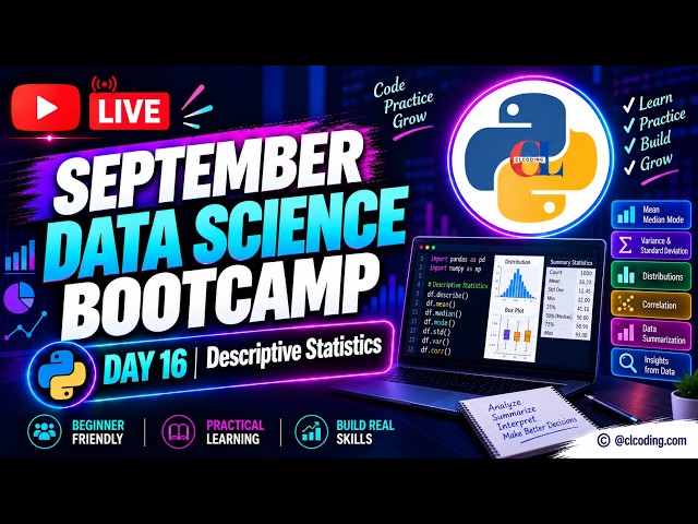 September Data Science Bootcamp  | Day 16 | Descriptive Statistics