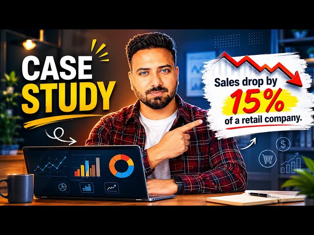 Sales Dropped by 15% — How to Solve This Data Analyst Case Study | Real Interview Scenario (Hindi)