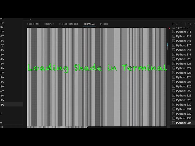 ▓ Loading Shade in Terminal #coding #python #terminal #animation #code