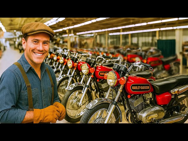 How The Harley-Davidson AMF Was Made In Their NOSTALGIC 70s Factory | Step By Step Process
