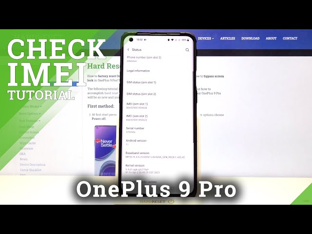 How to Check IMEI & Serial Number in OnePlus 9 Pro – IMEI & SN Info