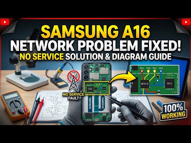 Samsung A16 Network Problem Solution | Samsung A16 No Service & Network Diagram Repair