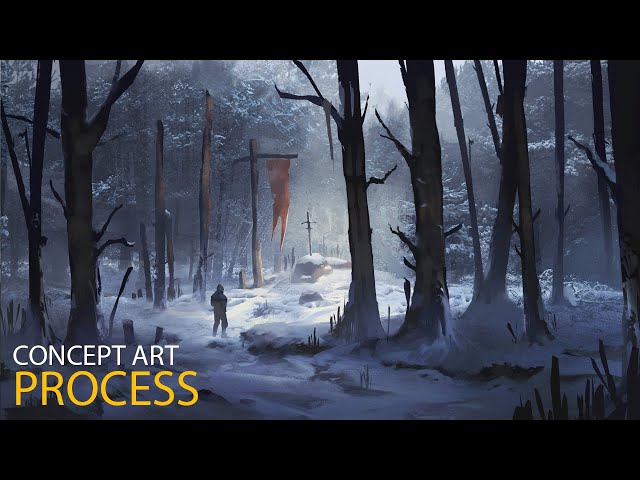 Winter Forest: Environment Concept Art Process