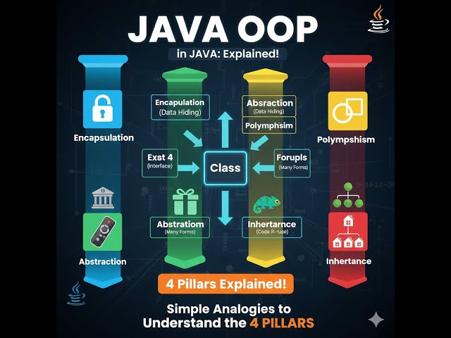 OOP Concepts in Java: The 4 Pillars Explained 🏛️