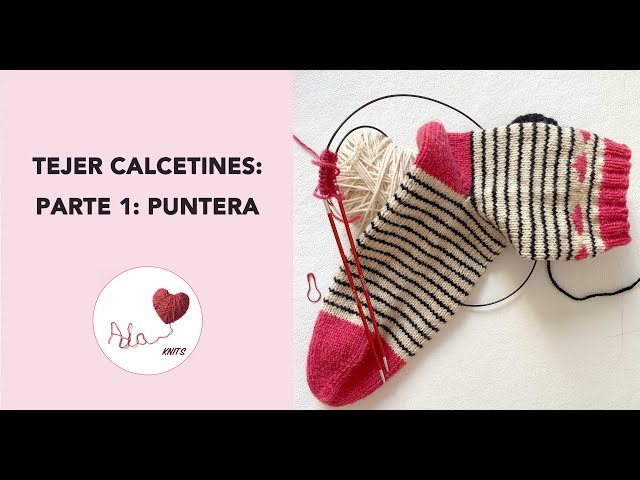 Knit socks easily with circular needles: how to cast on stitches and knit the toe tip.