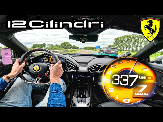 FERRARI 12 CILINDRI is a V12 BEAST on the UNLIMITED AUTOBAHN!